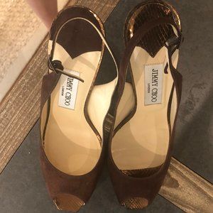 Jimmy Choo "Clue" Brown Suede (38.5 & 39)